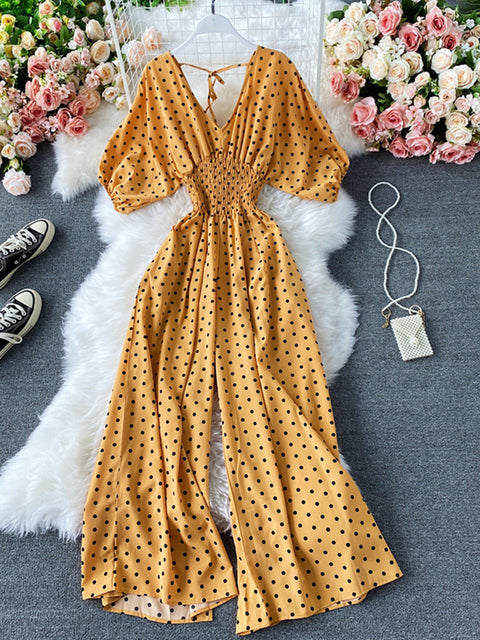 JULIA JUMPSUIT Yellow One Size