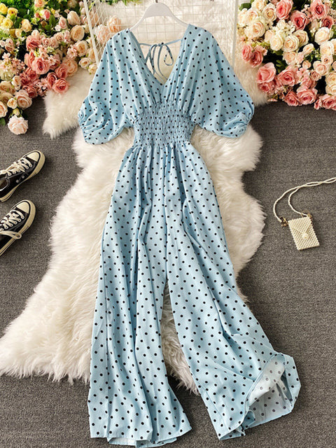 JULIA JUMPSUIT Light Blue One Size
