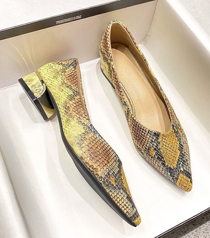 BETHANY SHOES Yellow point toe