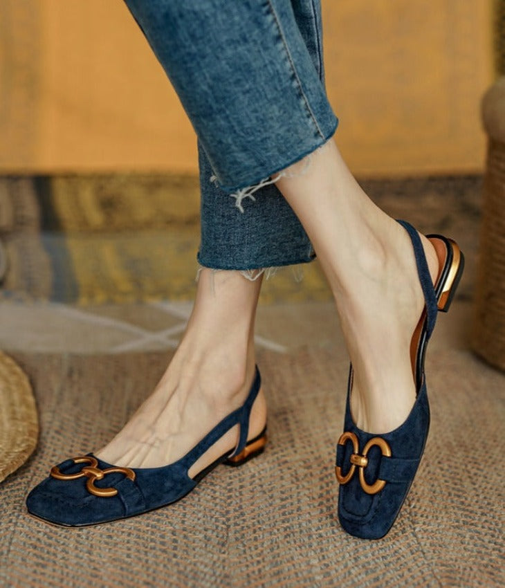 FEYA SLIP ON SANDALS Navy