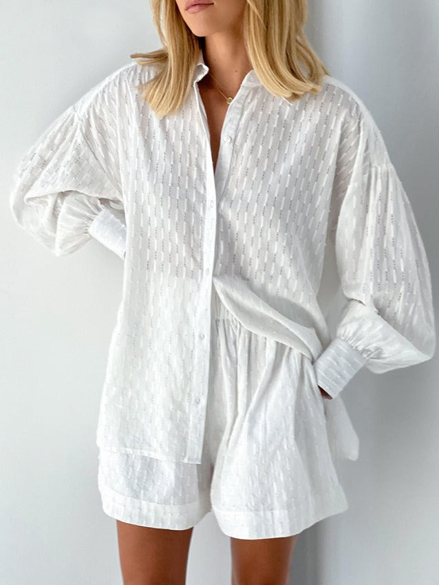 NINEL JACQUARD SUIT White