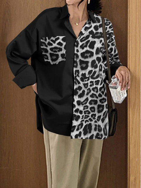 CHERYL ASYMMETRICAL SHIRT Grey