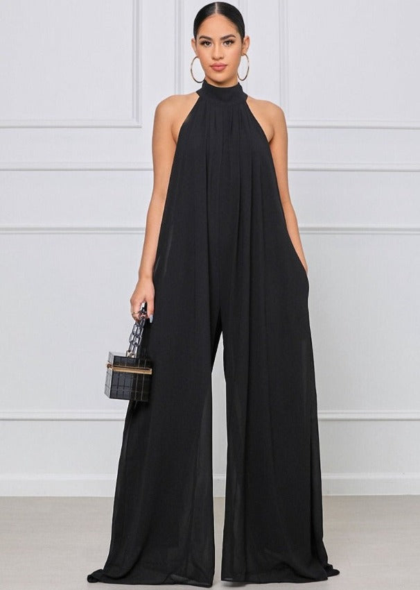 DIANA CHIFFON JUMPSUIT Black