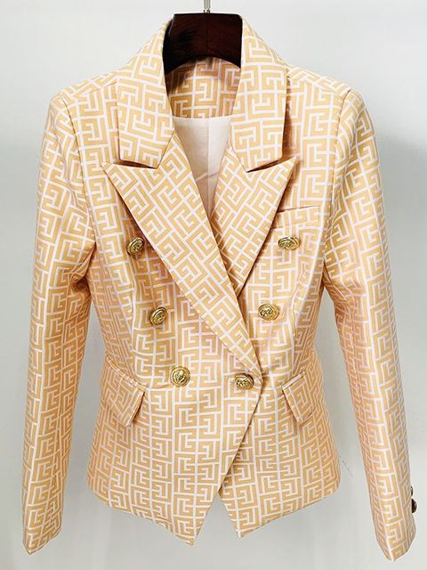 TAIRA DOUBLE-BREASTED BLAZER Gold
