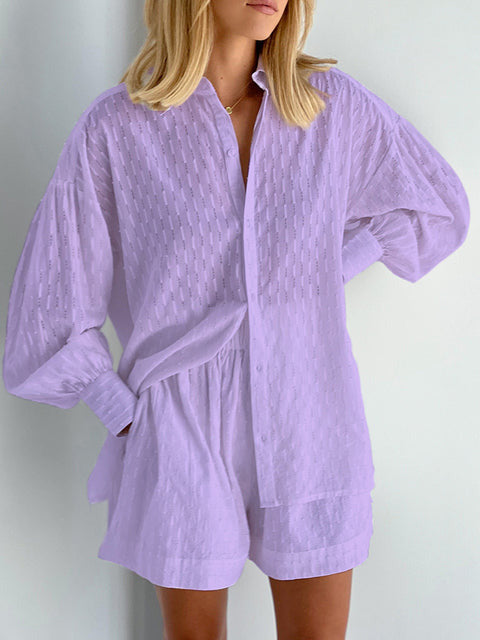NINEL JACQUARD SUIT Lavender