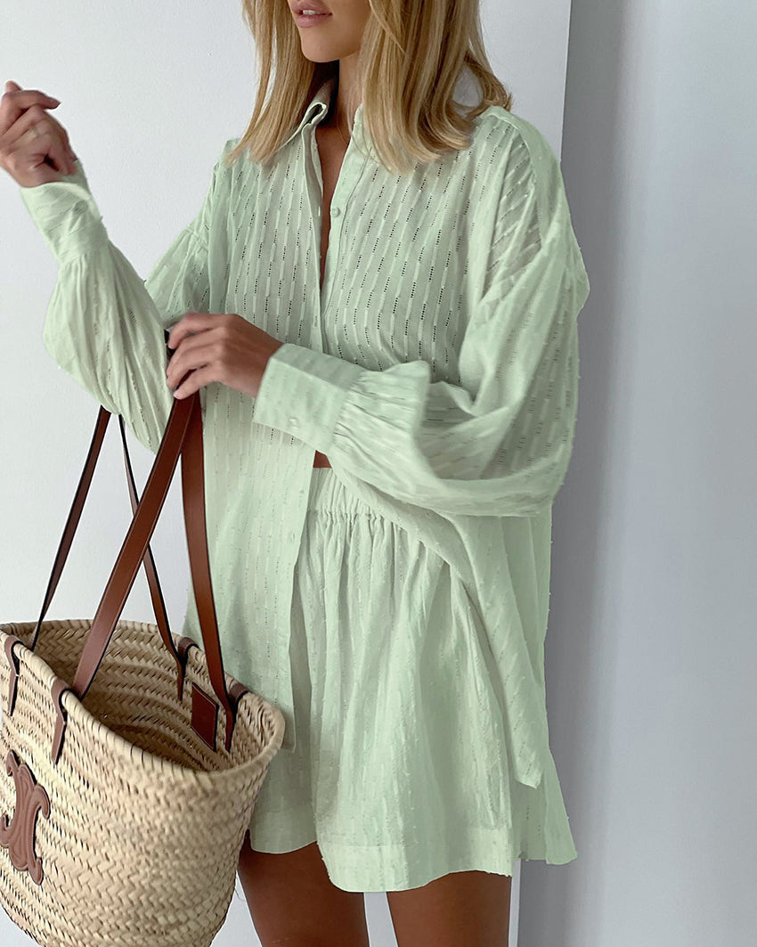 NINEL JACQUARD SUIT Light Green