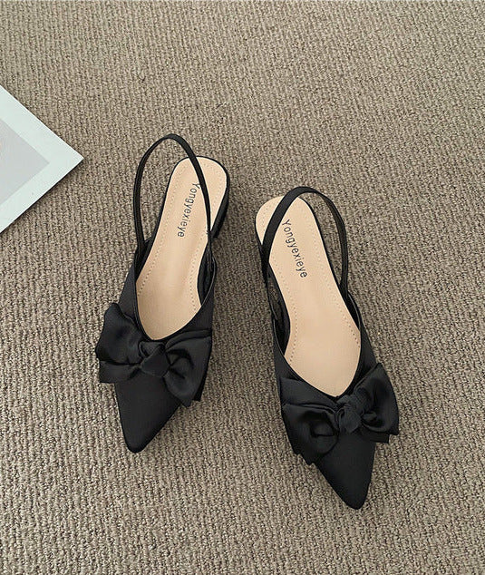 CRISTY BOW SANDALS Black