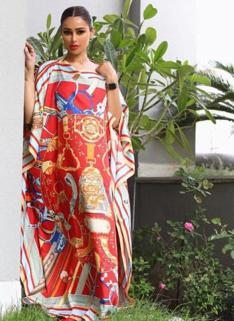 IRIS MAXI DRESS Red One Size