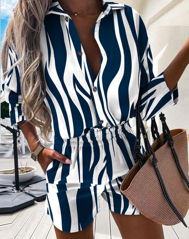 LUISANA PRINTED SUIT Blue
