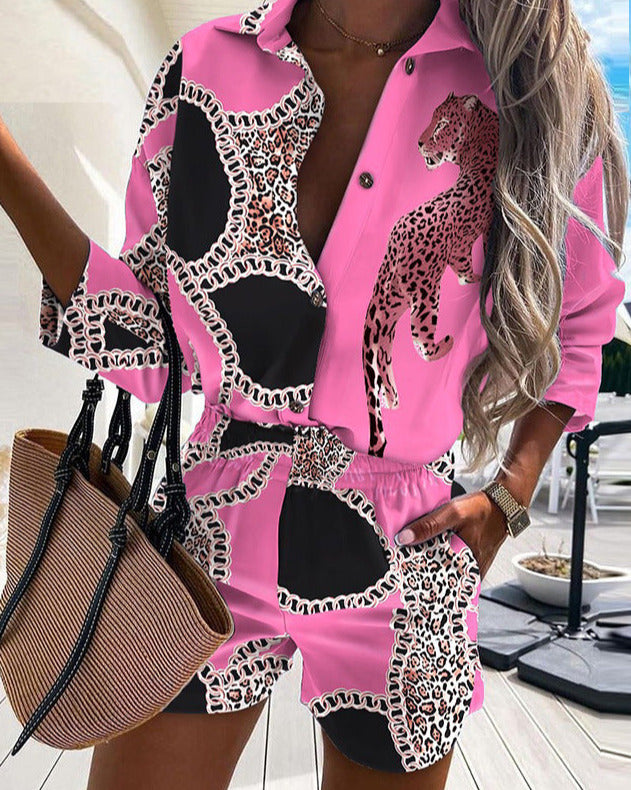 LUISANA PRINTED SUIT Rose Red