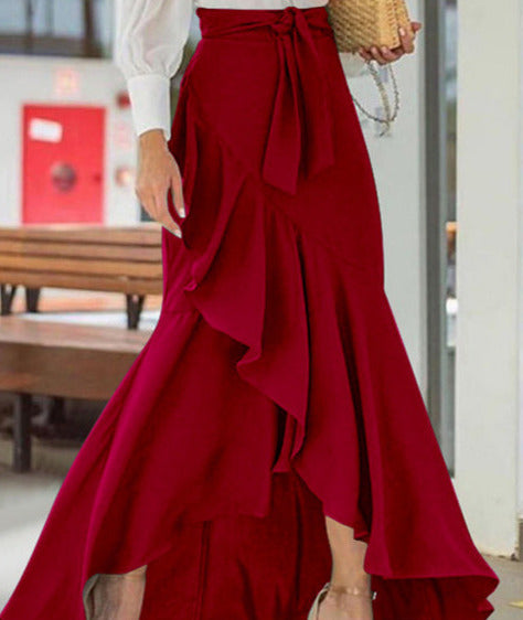 PIPA MAXI SKIRT Red