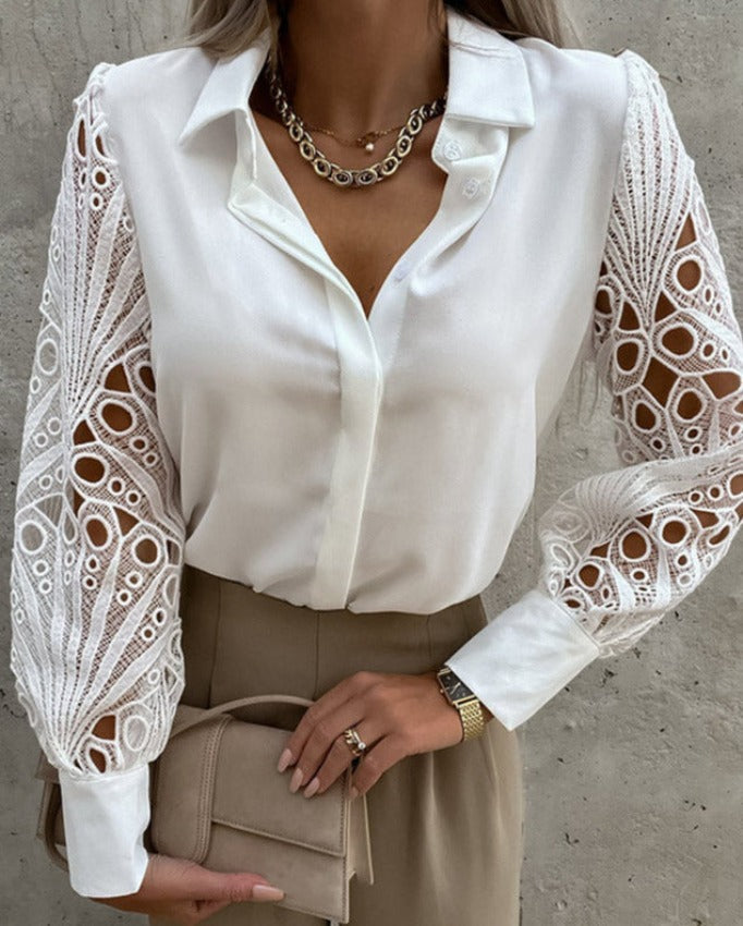 JUNE SATIN BLOUSE white