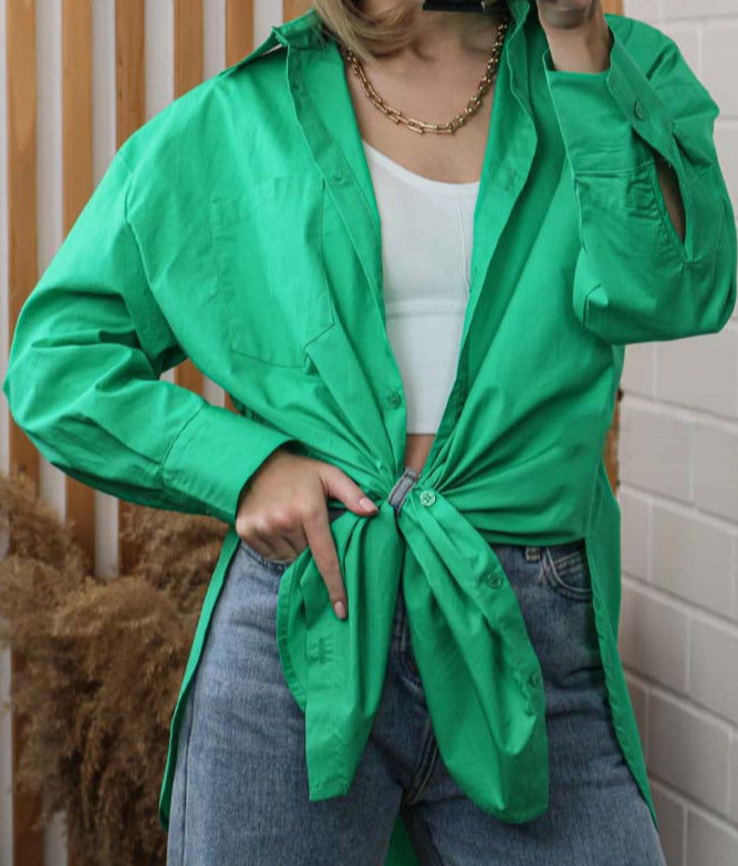 JANE OVERSIZE SHIRT Green