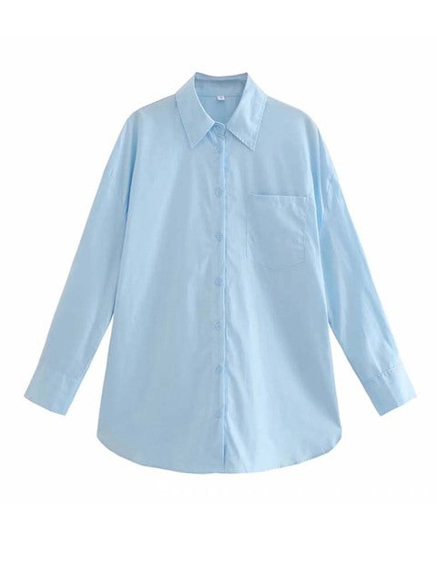 JANE OVERSIZE SHIRT Blue