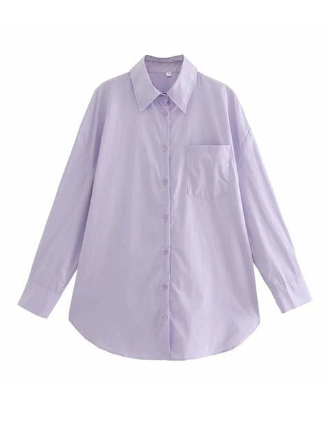 JANE OVERSIZE SHIRT Purple
