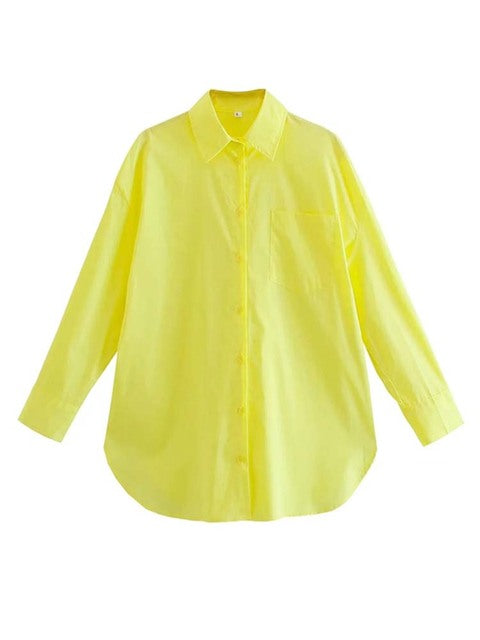 JANE OVERSIZE SHIRT Yellow