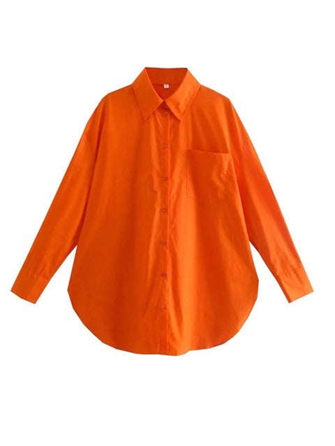 JANE OVERSIZE SHIRT Orange
