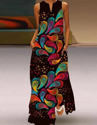 ELLA DRESS Black colorfull