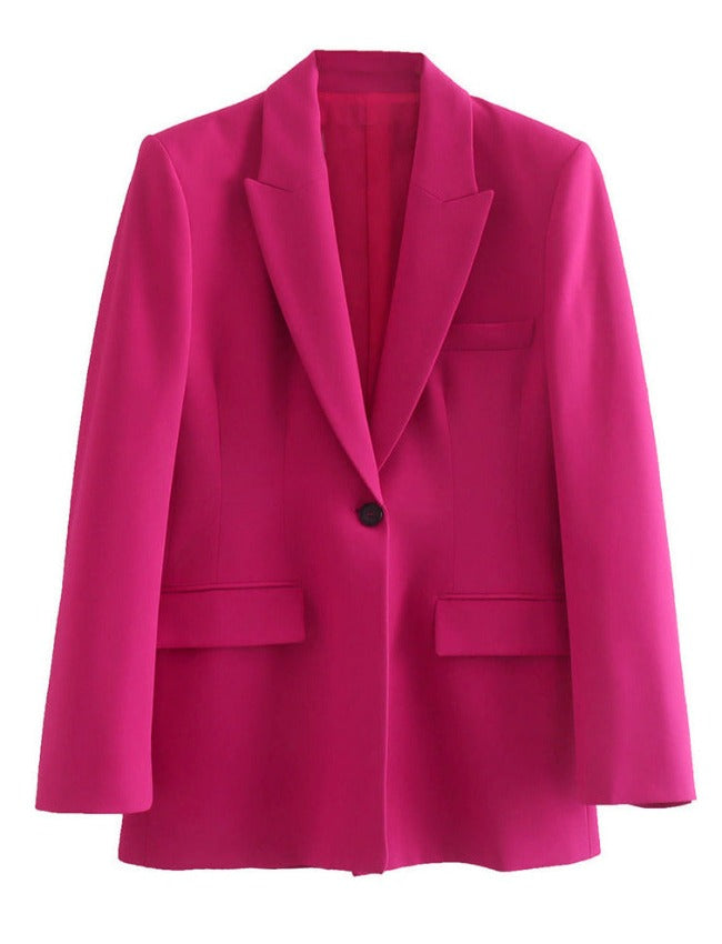 CHRISTINE JACKET AND SKIRT Rose red jacket