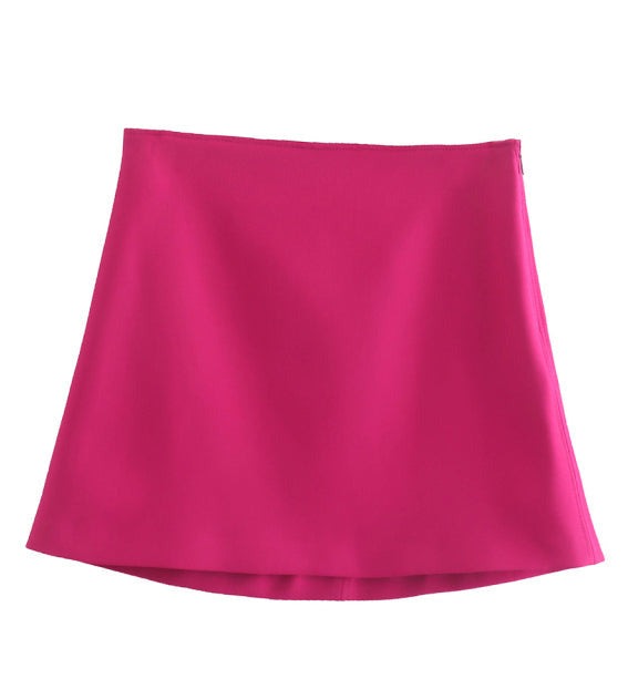 CHRISTINE JACKET AND SKIRT Rose red skirt
