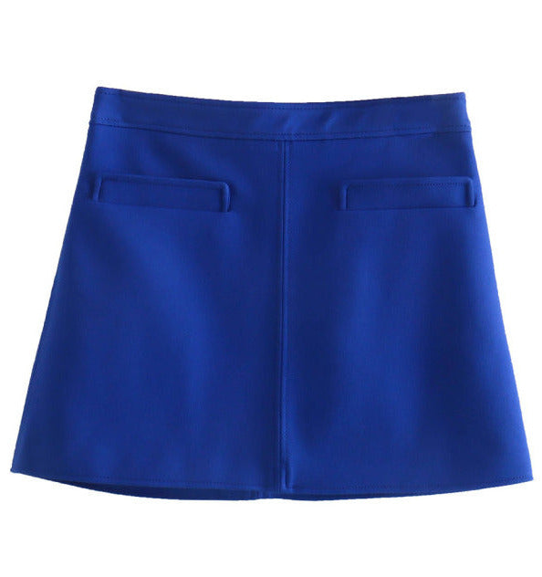 CHRISTINE JACKET AND SKIRT Blue skirt