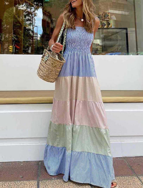 DEBRA MAXI DRESS Striped Blue