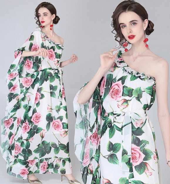 SOLIA DRESS White floral