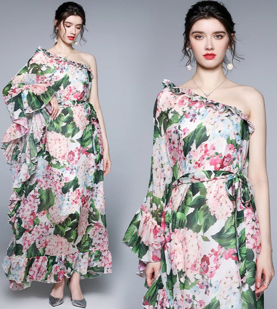 SOLIA DRESS Green floral