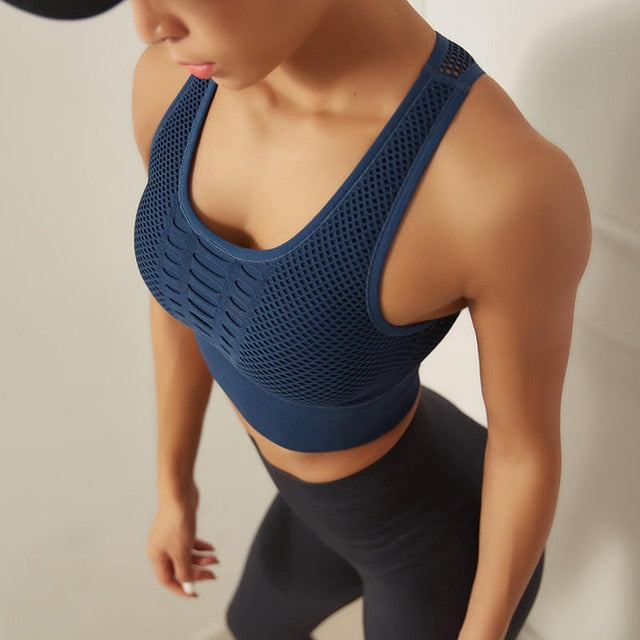 Seamless Sports Bra blue