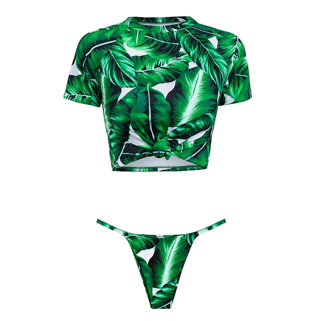 Knot Crop Top Bikini - 11 Colors