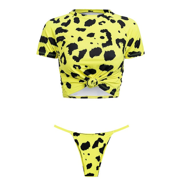 Knot Crop Top Bikini - 11 Colors