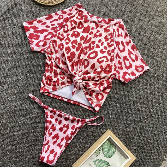 Knot Crop Top Bikini - 11 Colors