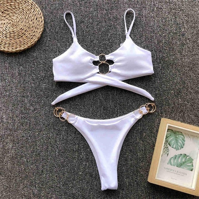 Rings Brazilian Bikini White