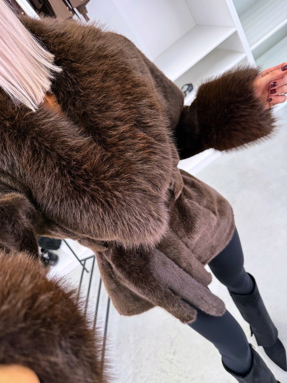 Kylie Belted Faux Fur Coat
