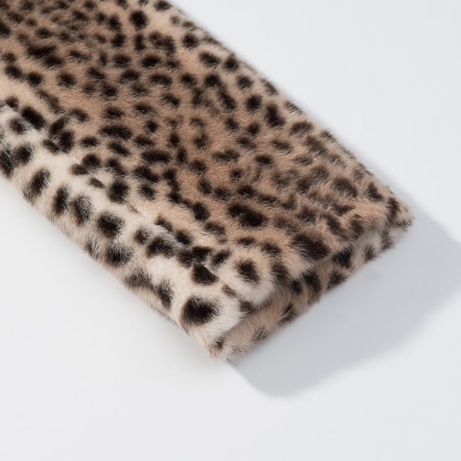 Violet Leopard Faux Fur Cropped Jacket