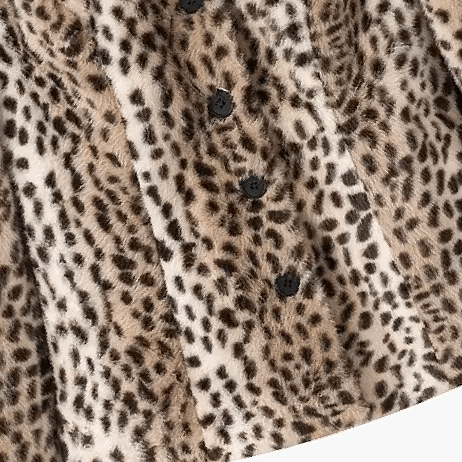 Violet Leopard Faux Fur Cropped Jacket