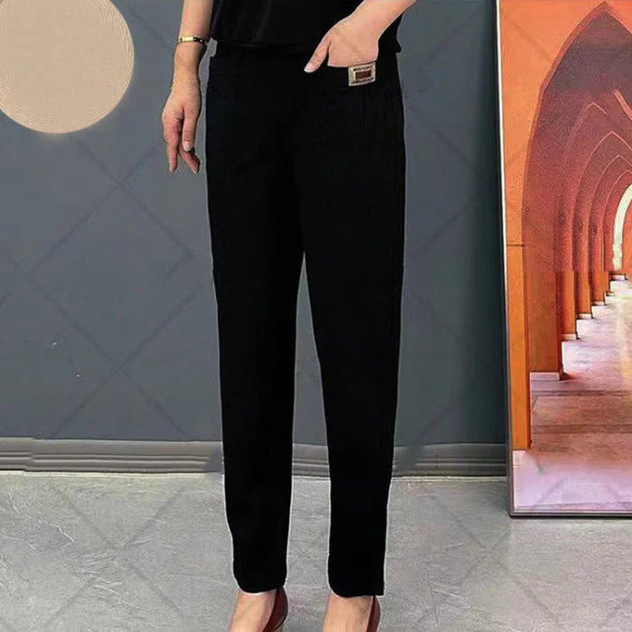 The Amalfi Buckle-Detail Tapered Pants