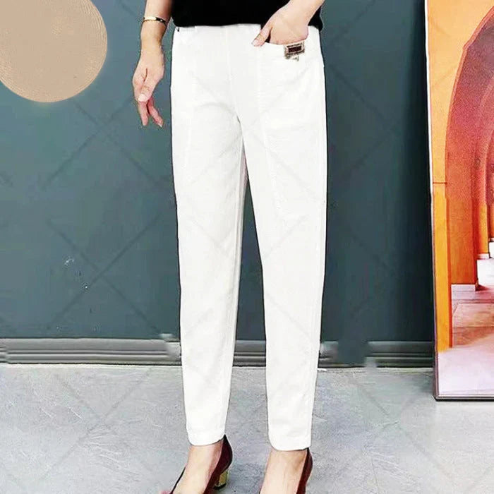 The Amalfi Buckle-Detail Tapered Pants