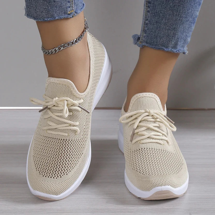 The Riviera Knit Wedge Sneakers