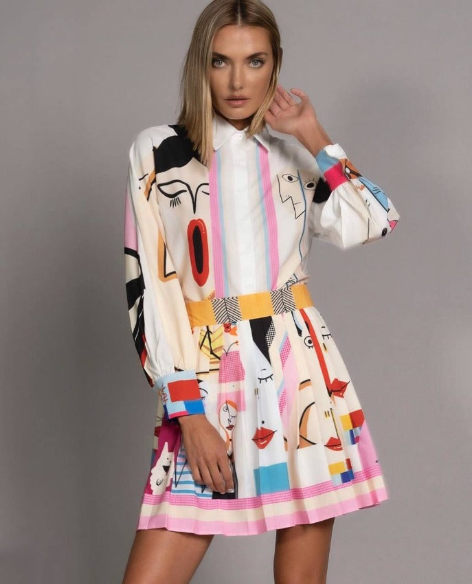 HELEN PRINTED SUIT Colorfull abstract