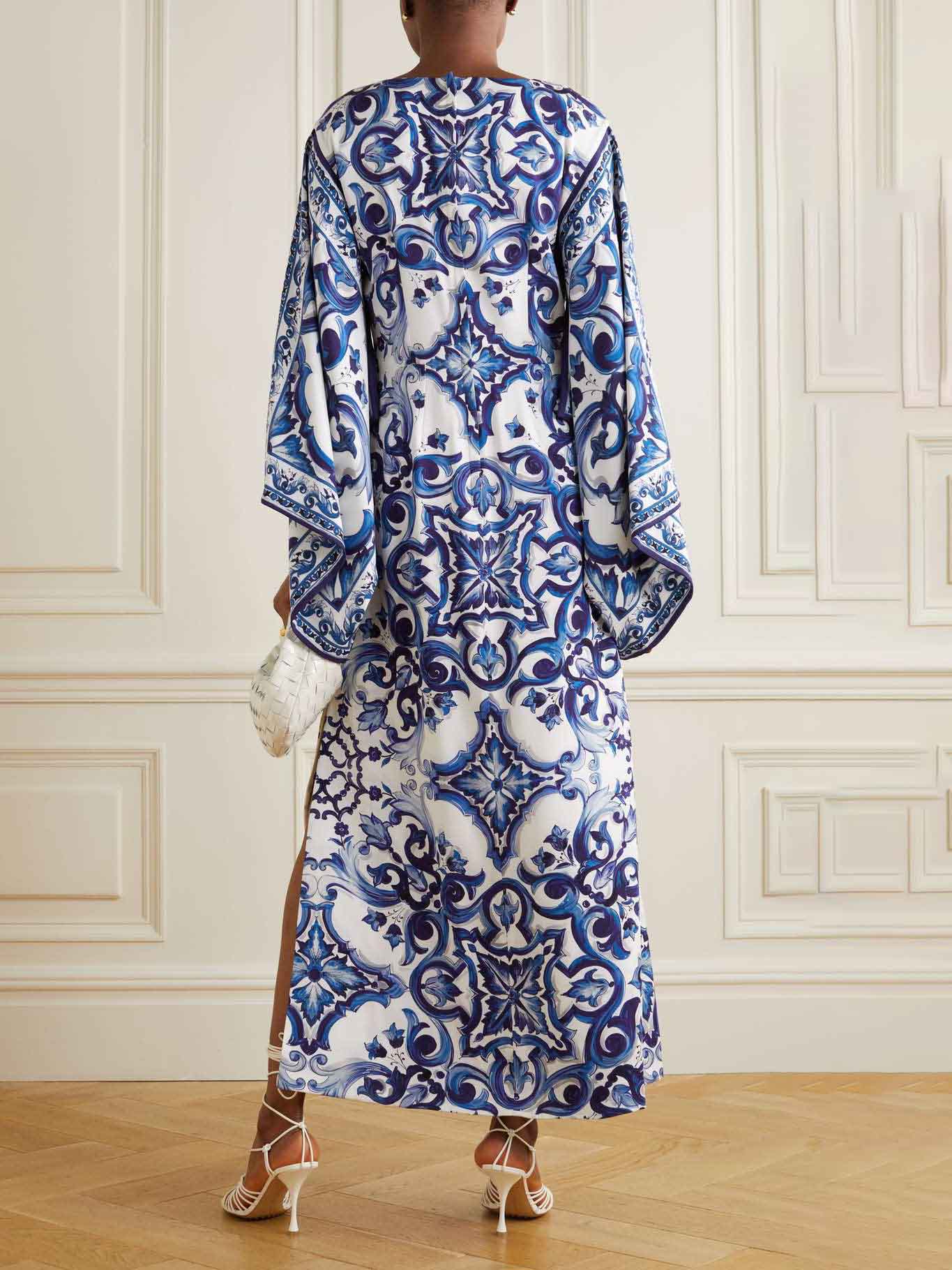 Robe longue ample imprimée unique et exquise