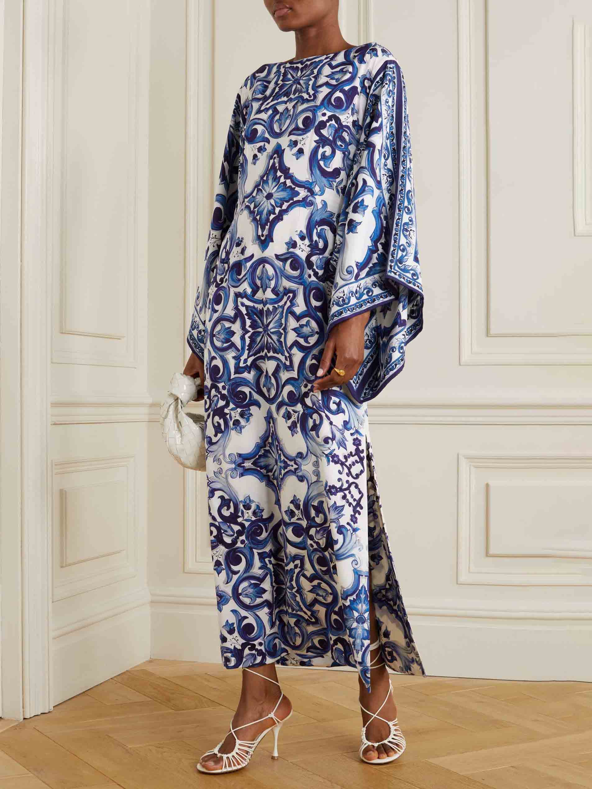 Robe longue ample imprimée unique et exquise